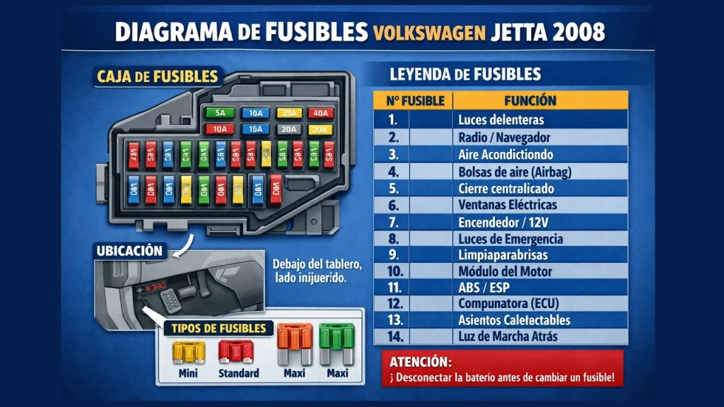 Diagrama De Fusibles Volkswagen Jetta 2008